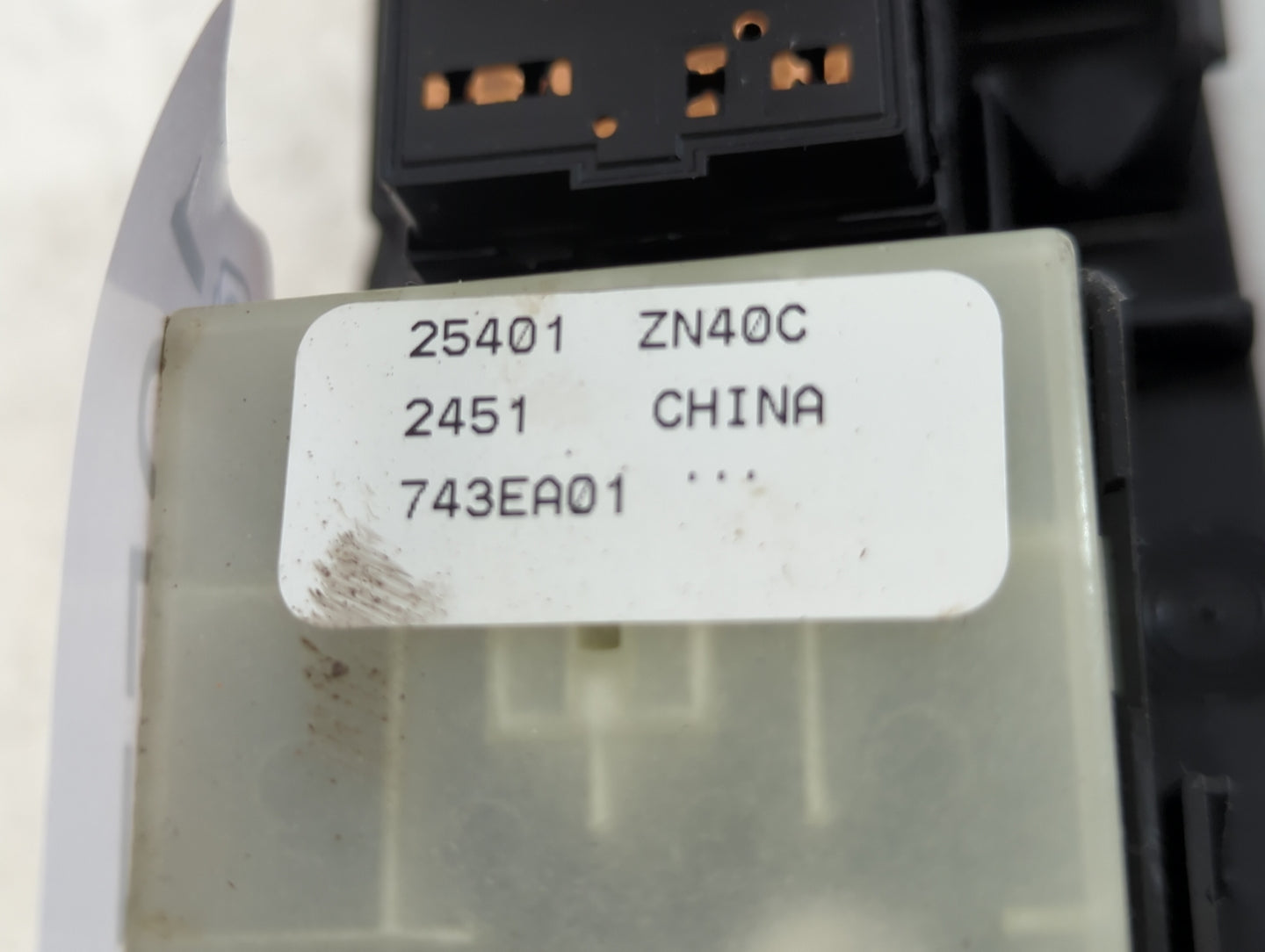 2007-2012 Nissan Altima Master Power Window Switch Replacement Driver Side Left P/N:25401 ZN40C Fits OEM Used Auto Parts - O