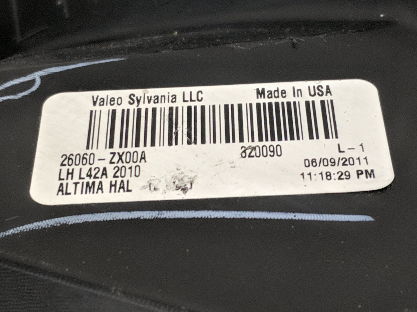 2010-2012 Nissan Altima Driver Left Oem Head Light Headlight Lamp - Oemusedautoparts1.com