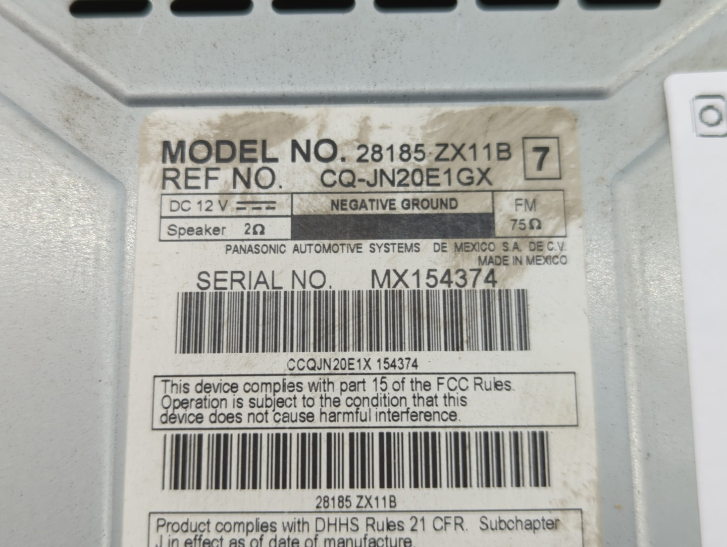 2010-2012 Nissan Altima Radio Control Panel - Oemusedautoparts1.com