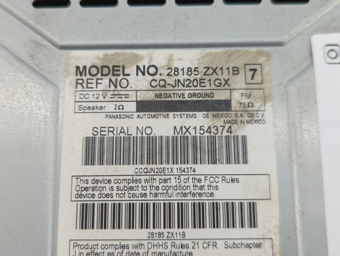 2010-2012 Nissan Altima Radio Control Panel - Oemusedautoparts1.com