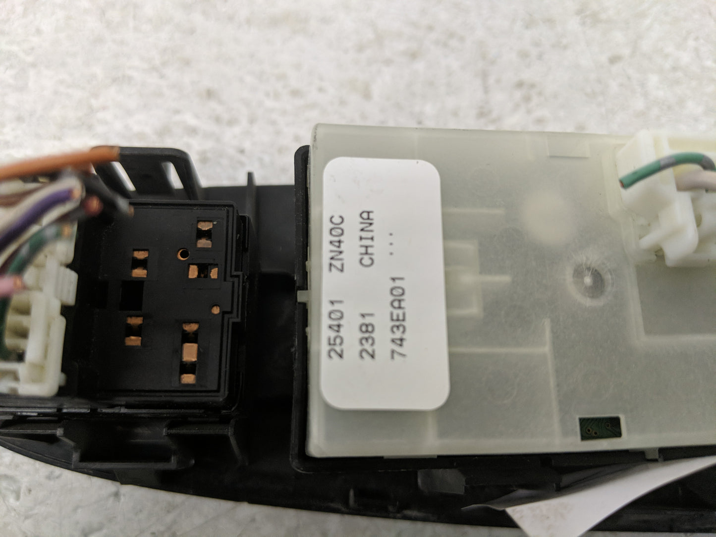 2007-2012 Nissan Altima Master Power Window Switch Replacement Driver Side Left P/N:743EA01 25401 ZN40C Fits OEM Used Auto P