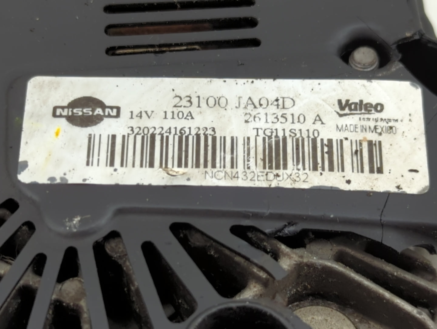2010-2013 Nissan Altima Alternator Replacement Generator Charging Assembly Engine OEM Fits Fits 2010 2011 2012 2013 OEM Used