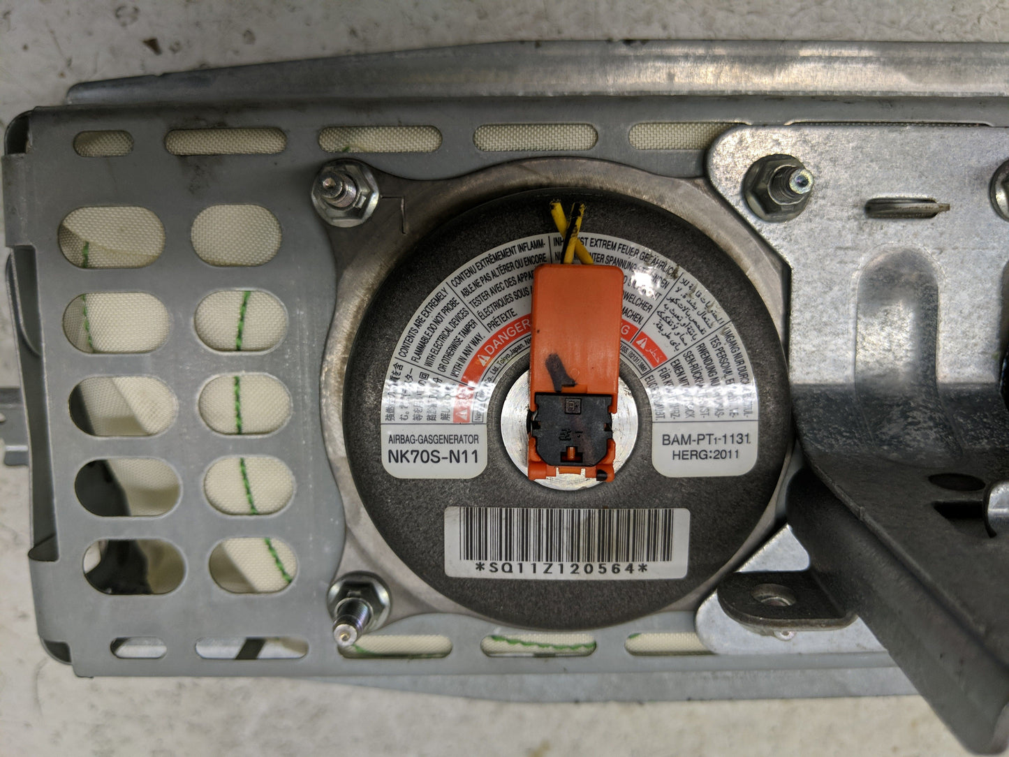 2007-2012 Nissan Altima Air Bag Passenger Right Dashboard OEM Fits Fits 2007 2008 2009 2010 2011 2012 OEM Used Auto Parts - 