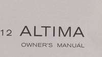 2012 Nissan Altima Owners Manual Book Guide OEM Used Auto Parts - Oemusedautoparts1.com