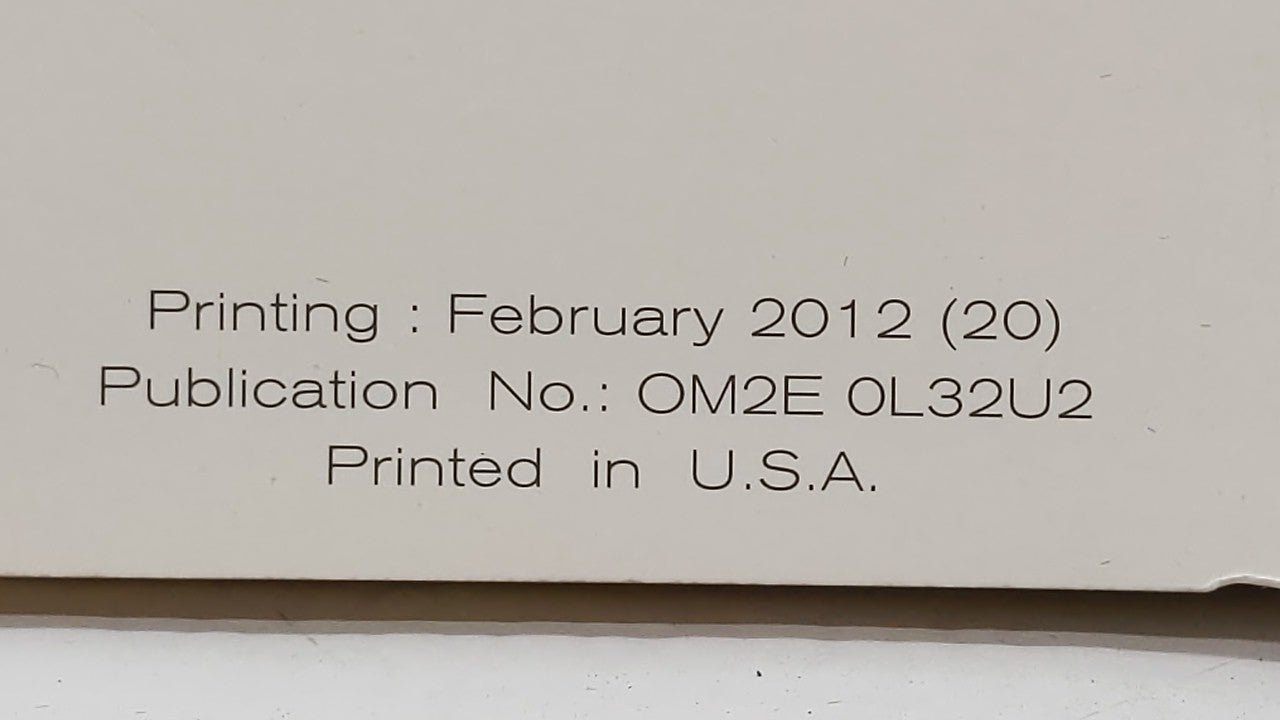 2012 Nissan Altima Owners Manual Book Guide OEM Used Auto Parts - Oemusedautoparts1.com