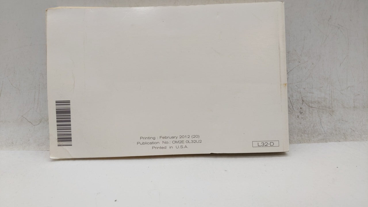 2012 Nissan Altima Owners Manual Book Guide OEM Used Auto Parts - Oemusedautoparts1.com