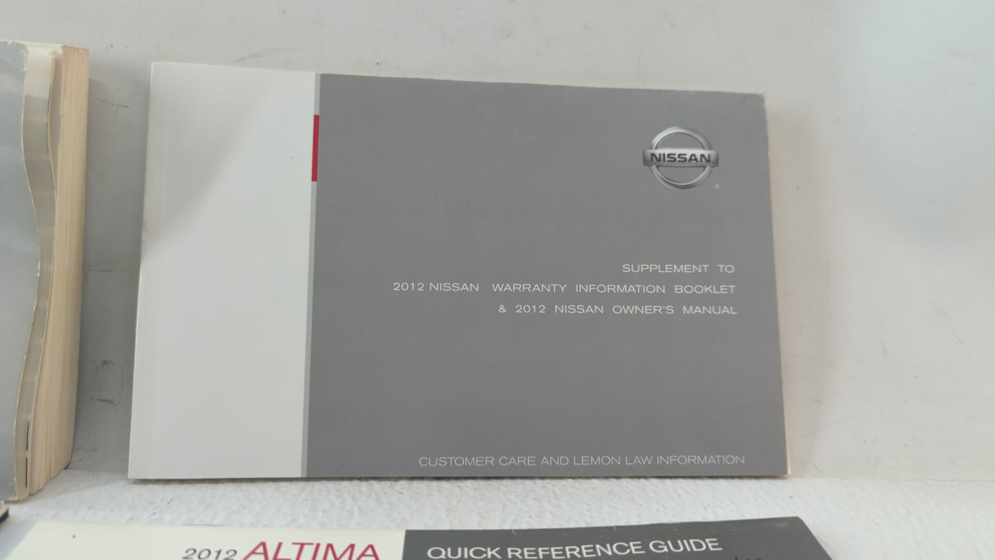 2012 Nissan Altima Owners Manual Book Guide OEM Used Auto Parts - Oemusedautoparts1.com