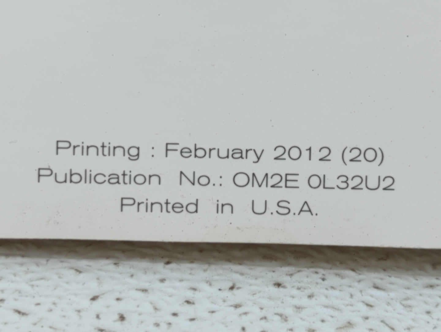 2012 Nissan Altima Owners Manual Book Guide P/N:OM2E 0L32U2 OEM Used Auto Parts - Oemusedautoparts1.com