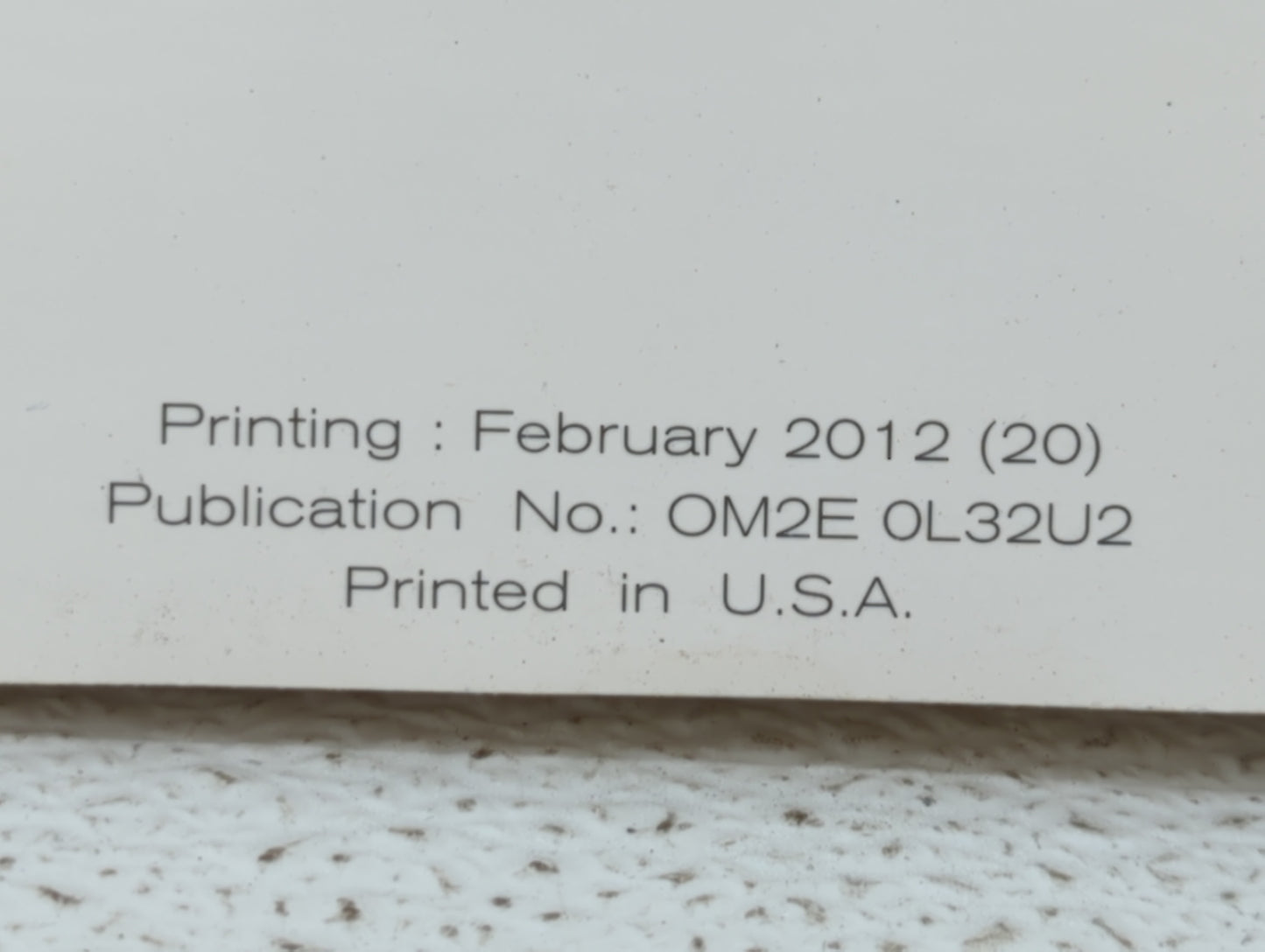 2012 Nissan Altima Owners Manual Book Guide P/N:OM2E 0L32U2 OEM Used Auto Parts - Oemusedautoparts1.com