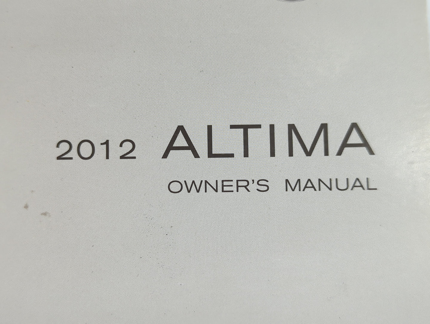 2012 Nissan Altima Owners Manual Book Guide OEM Used Auto Parts - Oemusedautoparts1.com