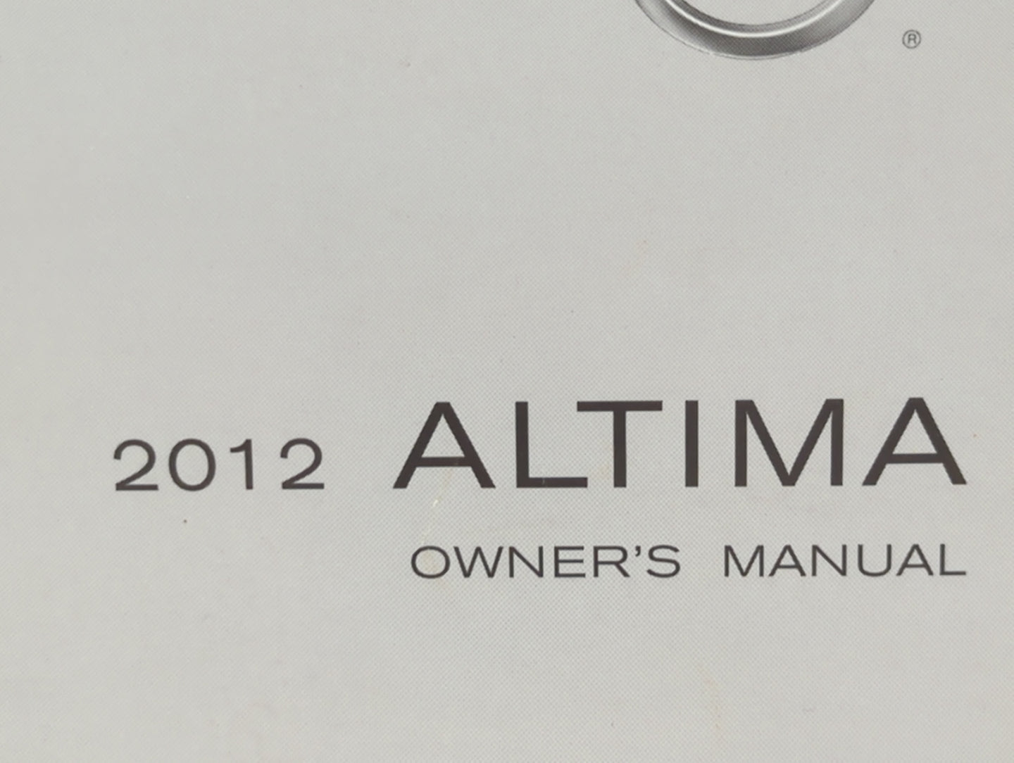 2012 Nissan Altima Owners Manual Book Guide OEM Used Auto Parts - Oemusedautoparts1.com