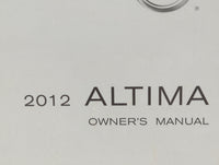 2012 Nissan Altima Owners Manual Book Guide OEM Used Auto Parts - Oemusedautoparts1.com