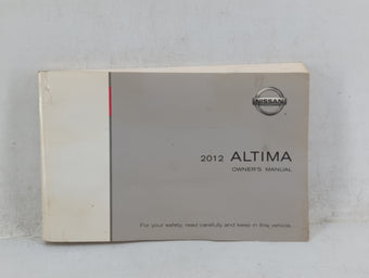 compare product 2012 Nissan Altima Owners Manual Book Guide OEM Used Auto Parts
