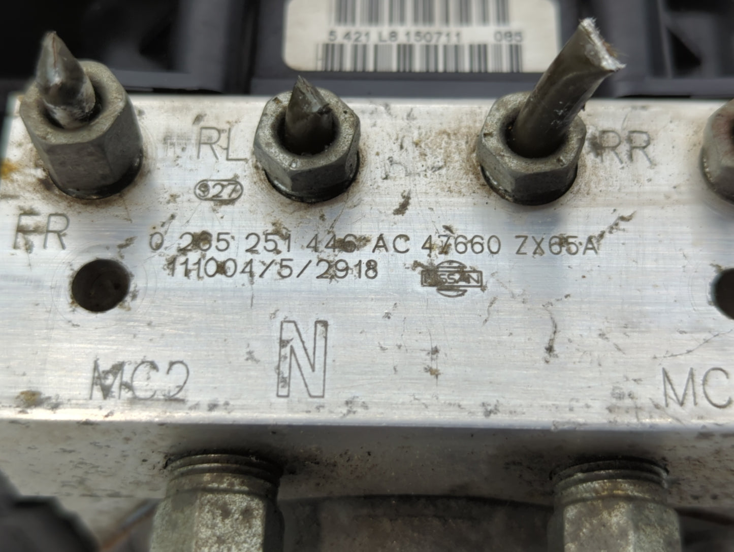 2011-2012 Nissan Altima ABS Pump Control Module Replacement P/N:47660 ZX65A Fits Fits 2011 2012 OEM Used Auto Parts - Oemuse