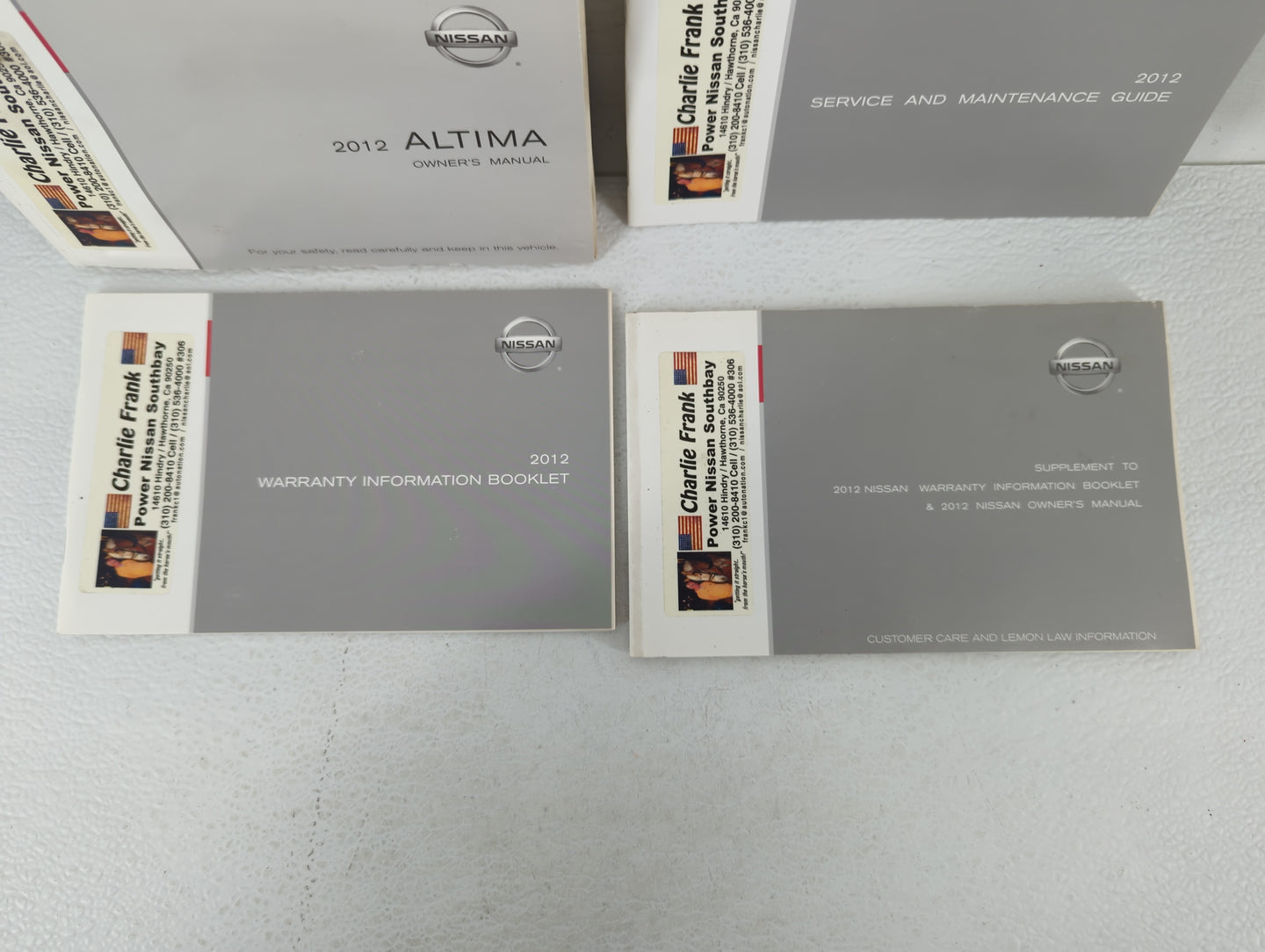 2012 Nissan Altima Owners Manual Book Guide OEM Used Auto Parts - Oemusedautoparts1.com