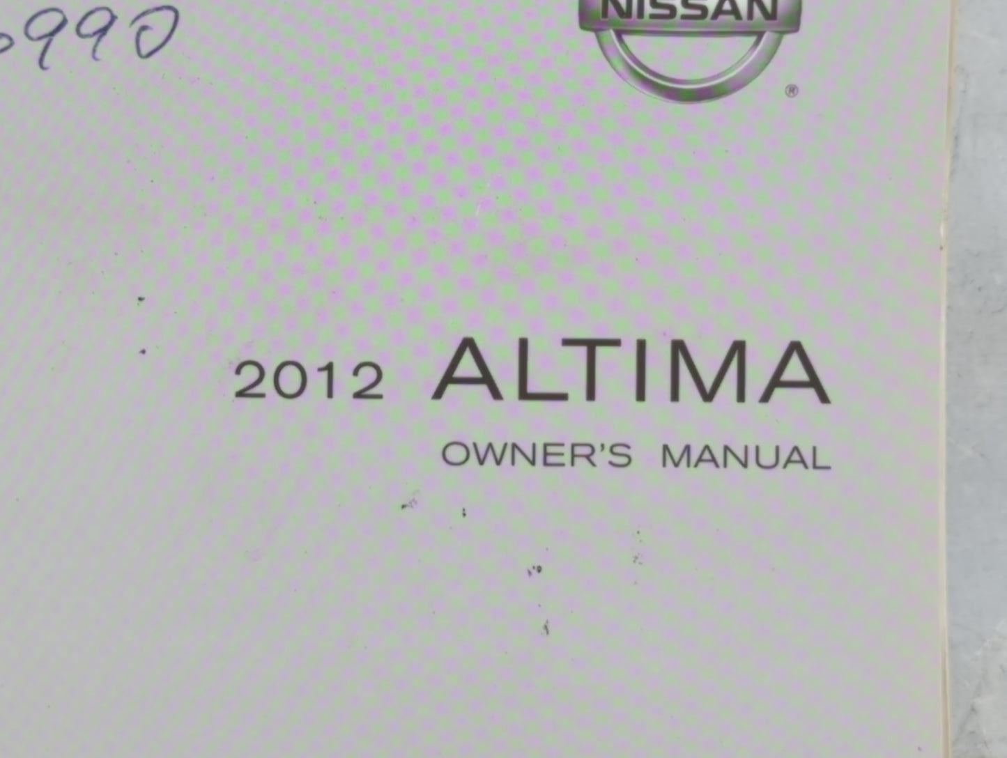 2012 Nissan Altima Owners Manual Book Guide P/N:OM2E 0L32U2 OEM Used Auto Parts - Oemusedautoparts1.com