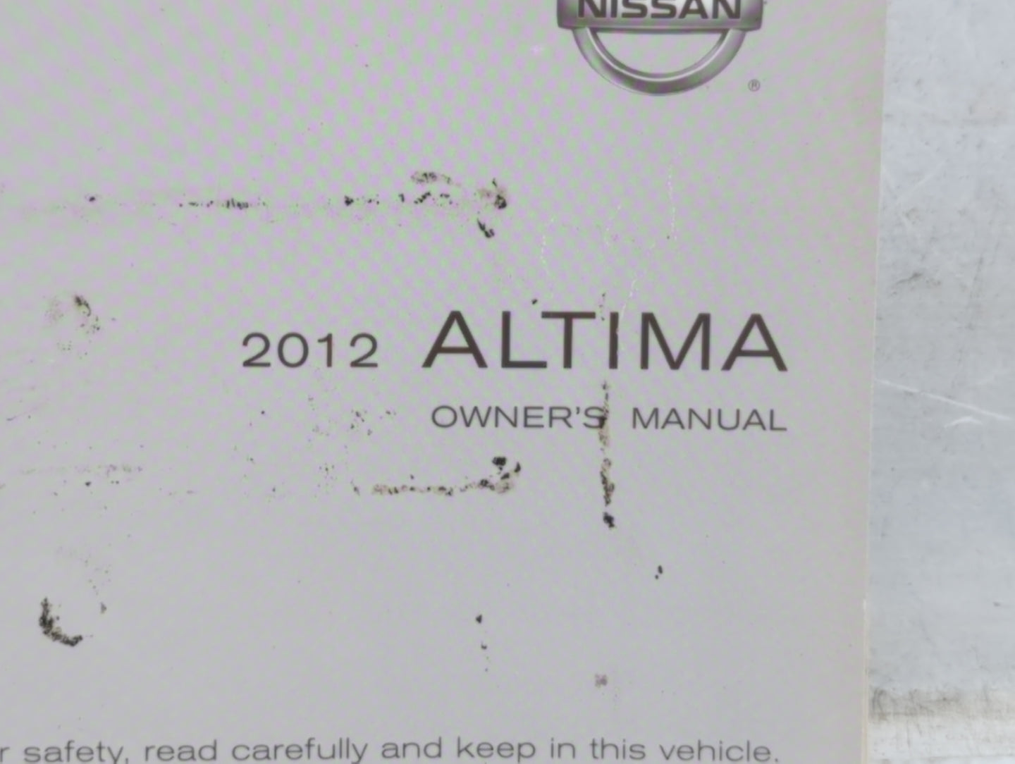 2012 Nissan Altima Owners Manual Book Guide P/N:OM2E 0L32U0 OEM Used Auto Parts - Oemusedautoparts1.com