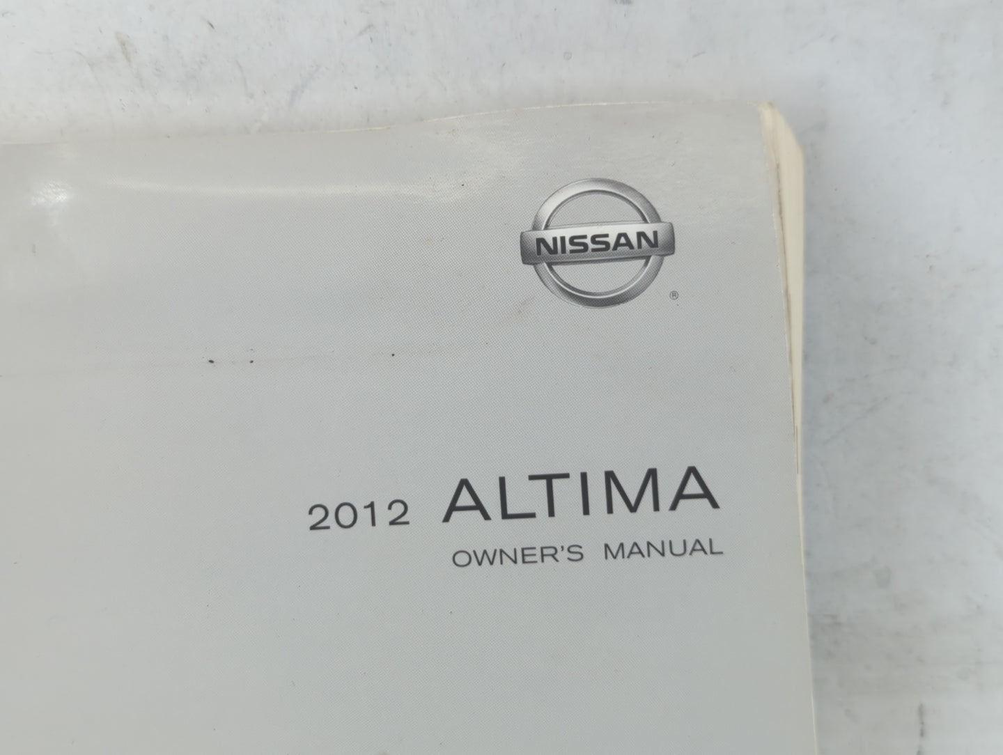 2012 Nissan Altima Owners Manual Book Guide OEM Used Auto Parts - Oemusedautoparts1.com