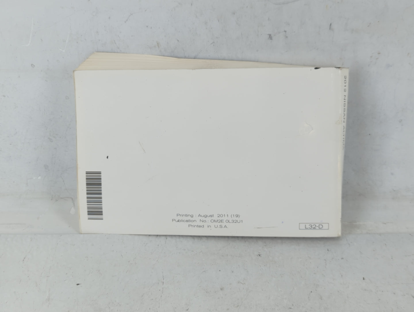 2012 Nissan Altima Owners Manual Book Guide OEM Used Auto Parts - Oemusedautoparts1.com