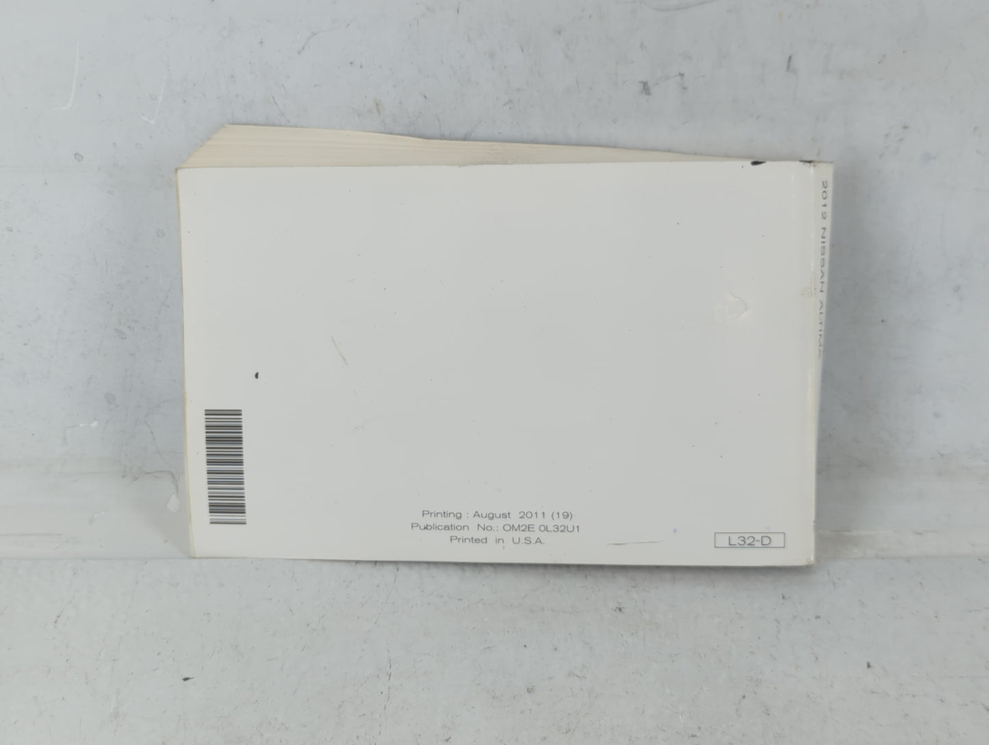 2012 Nissan Altima Owners Manual Book Guide OEM Used Auto Parts - Oemusedautoparts1.com