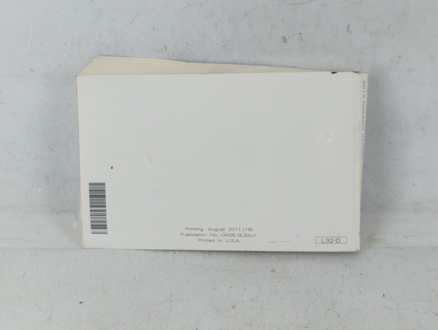 2012 Nissan Altima Owners Manual Book Guide OEM Used Auto Parts - Oemusedautoparts1.com