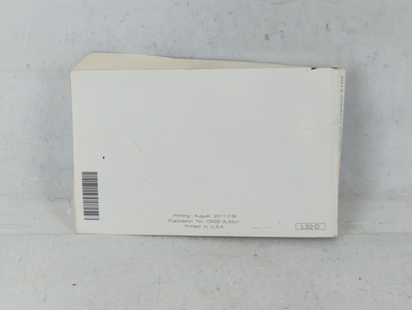 2012 Nissan Altima Owners Manual Book Guide OEM Used Auto Parts - Oemusedautoparts1.com