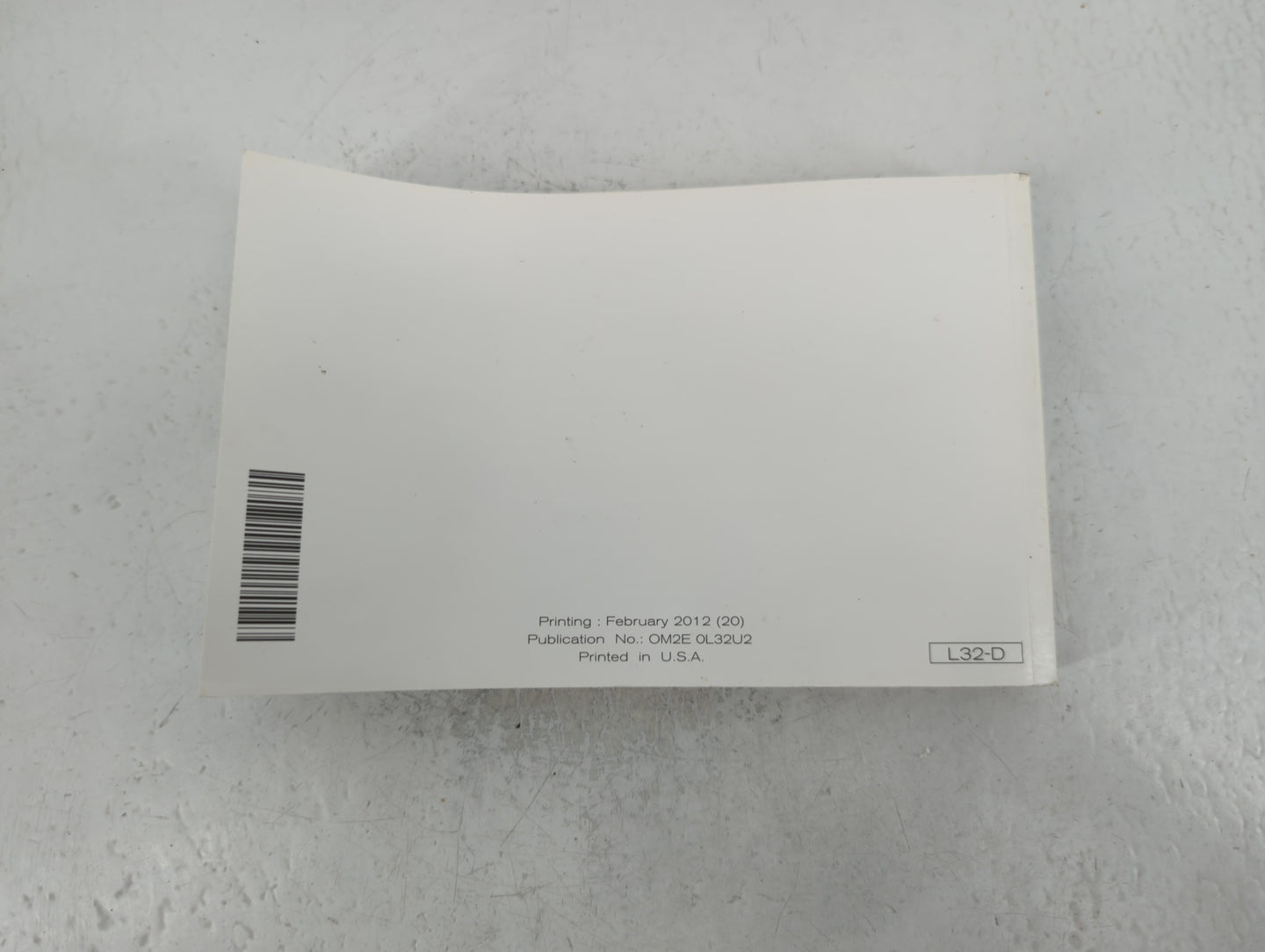 2012 Nissan Altima Owners Manual Book Guide P/N:OM2E 0L32U2 OEM Used Auto Parts - Oemusedautoparts1.com