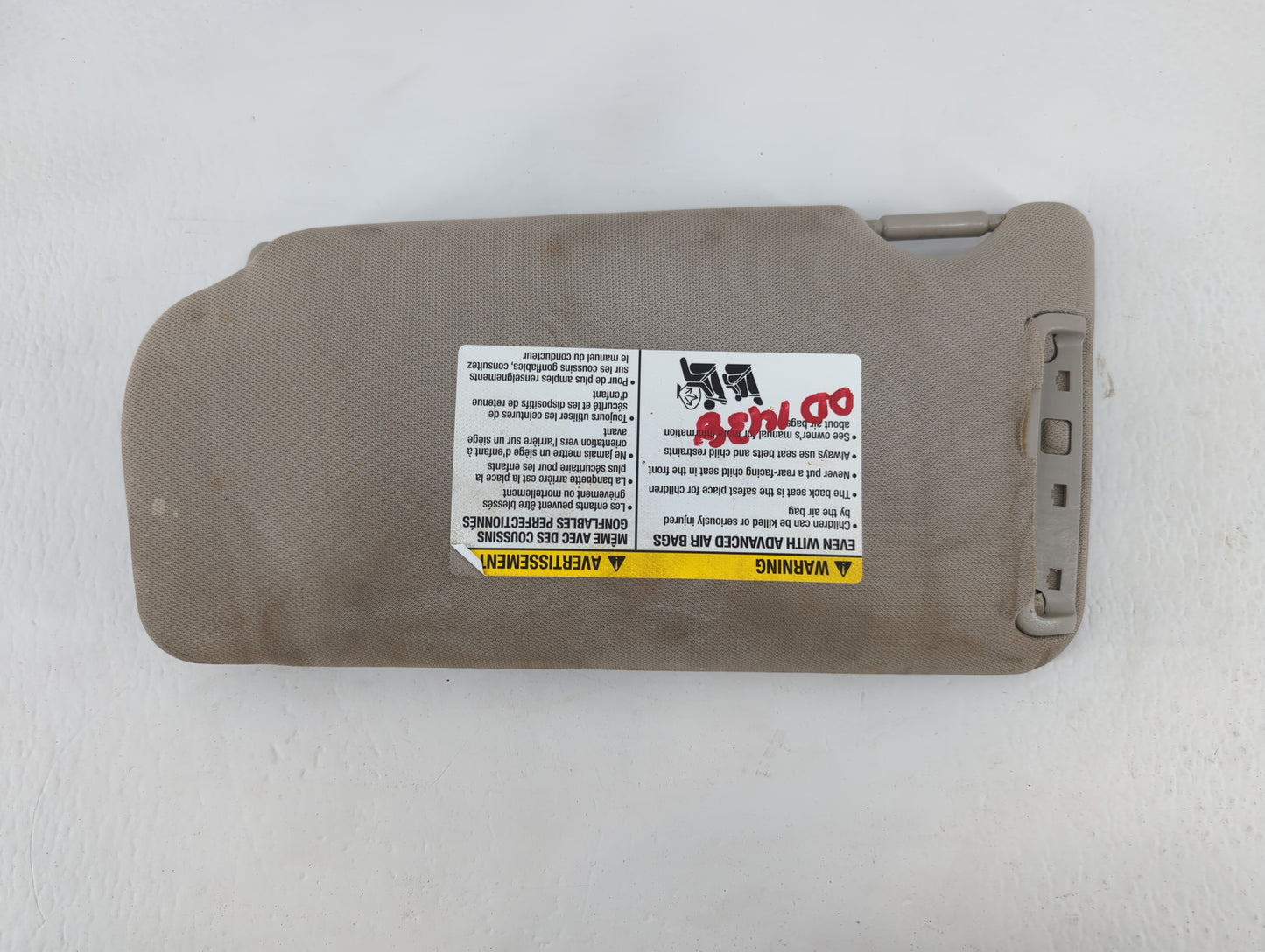 2010-2012 Nissan Altima Sun Visor Shade Replacement Passenger Right Mirror Fits Fits 2010 2011 2012 OEM Used Auto Parts - Oe