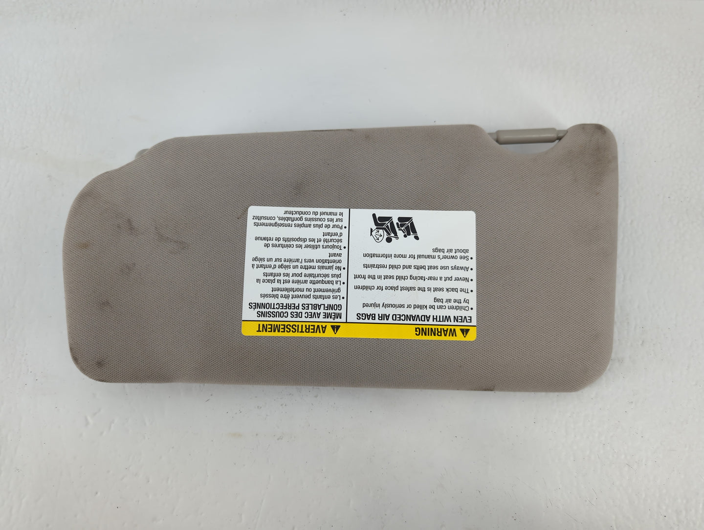 2010-2012 Nissan Altima Sun Visor Shade Replacement Passenger Right Mirror Fits Fits 2010 2011 2012 OEM Used Auto Parts - Oe