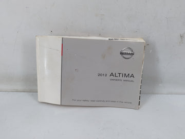 2012 Nissan Altima Owners Manual Book Guide P/N:OM2E OL32U1 OEM Used Auto Parts - Oemusedautoparts1.com