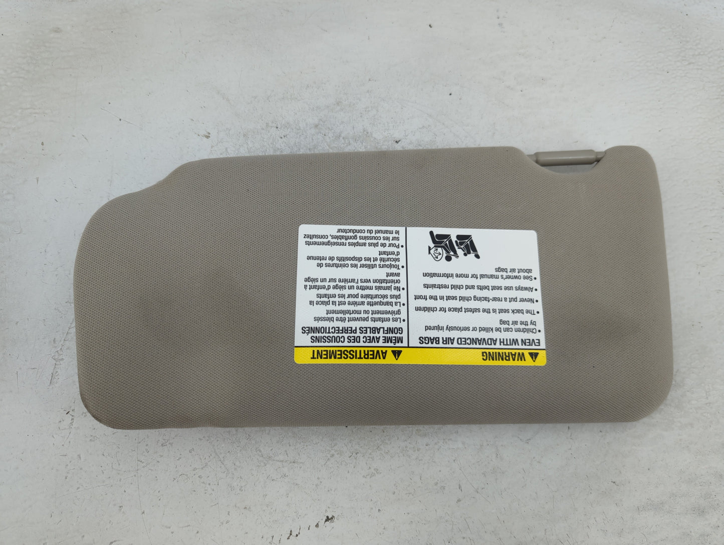 2010-2012 Nissan Altima Sun Visor Shade Replacement Passenger Right Mirror Fits Fits 2010 2011 2012 OEM Used Auto Parts - Oe