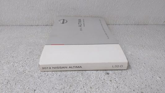 2012 Nissan Altima Owners Manual Book Guide OEM Used Auto Parts