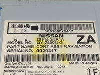 2012 Nissan Leaf Am Fm Cd Player Radio Receiver - Oemusedautoparts1.com