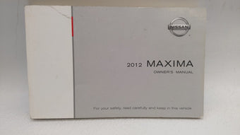 compare product 2012 Nissan Maxima Owners Manual Book Guide OEM Used Auto Parts
