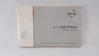 2012 Nissan Maxima Owners Manual Book Guide OEM Used Auto Parts - Oemusedautoparts1.com
