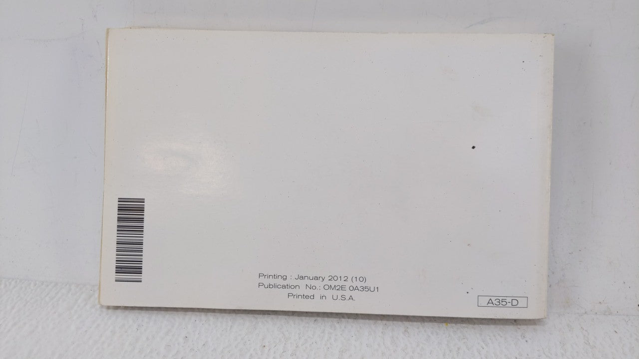 2012 Nissan Maxima Owners Manual Book Guide OEM Used Auto Parts - Oemusedautoparts1.com