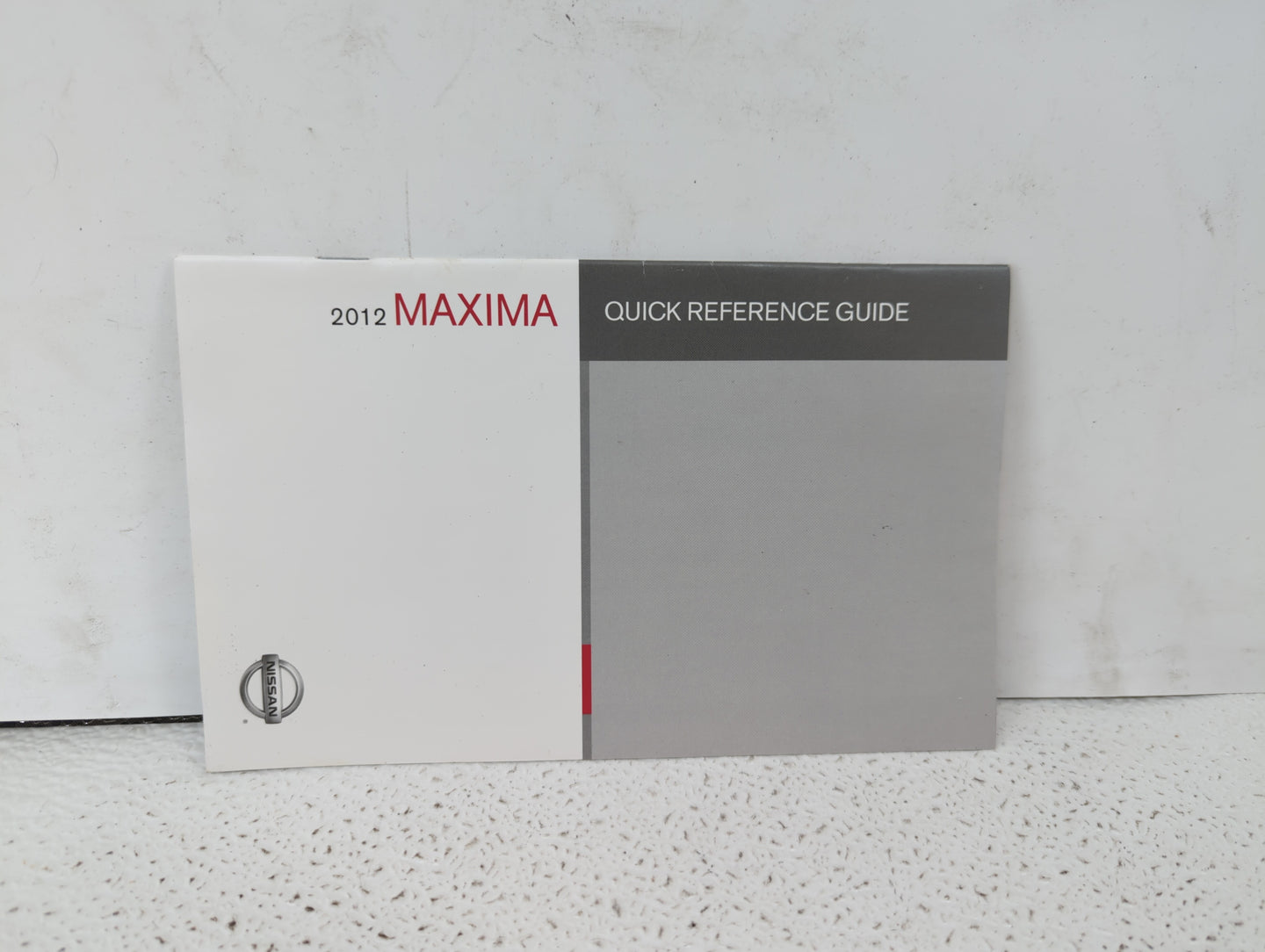 2012 Nissan Maxima Owners Manual Book Guide P/N:OM2E 0A35U0 OEM Used Auto Parts - Oemusedautoparts1.com