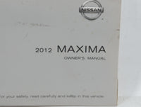 2012 Nissan Maxima Owners Manual Book Guide OEM Used Auto Parts - Oemusedautoparts1.com