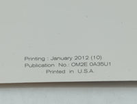 2012 Nissan Maxima Owners Manual Book Guide OEM Used Auto Parts - Oemusedautoparts1.com
