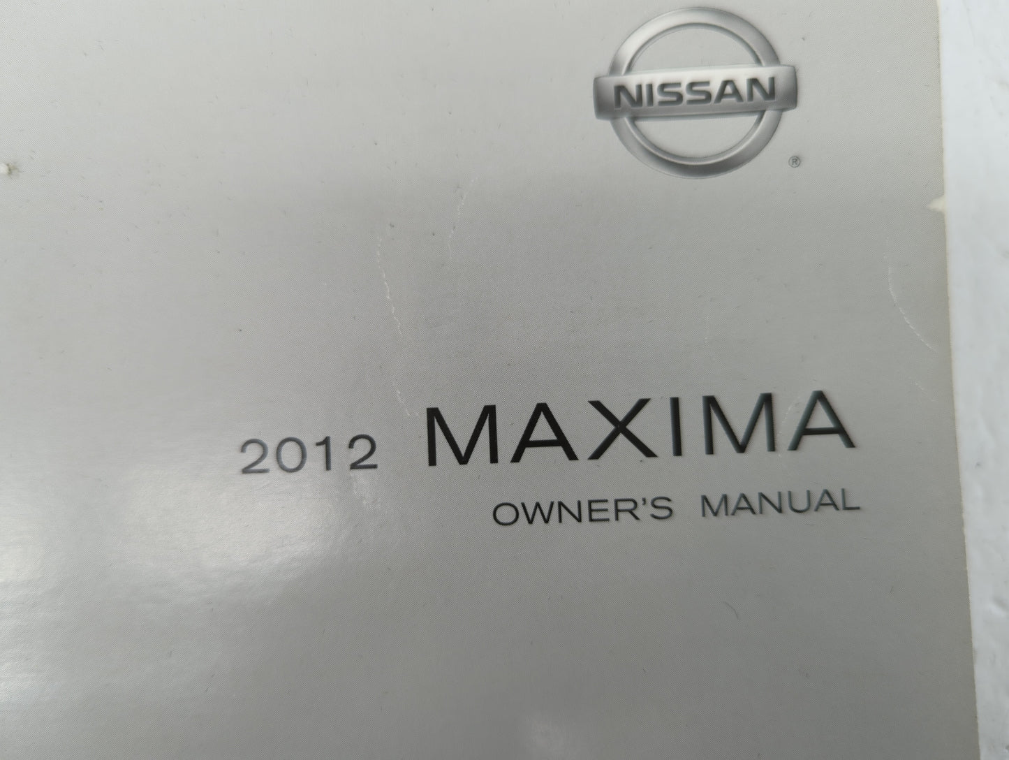 2012 Nissan Maxima Owners Manual Book Guide OEM Used Auto Parts - Oemusedautoparts1.com