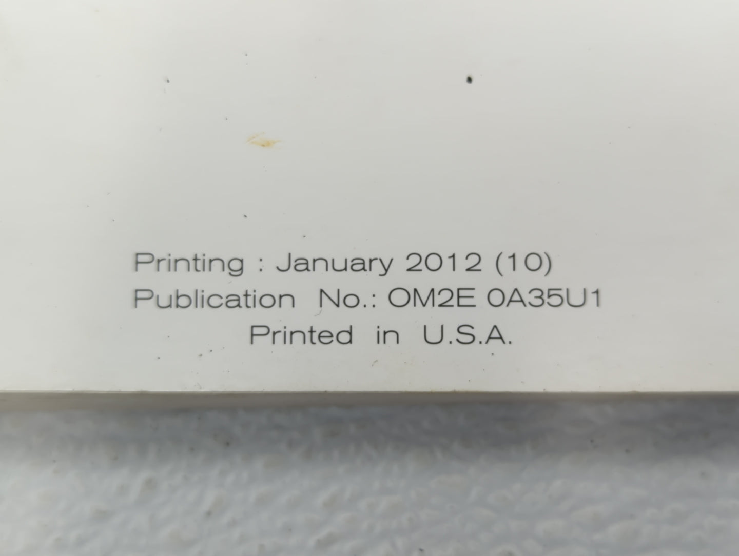 2012 Nissan Maxima Owners Manual Book Guide OEM Used Auto Parts - Oemusedautoparts1.com