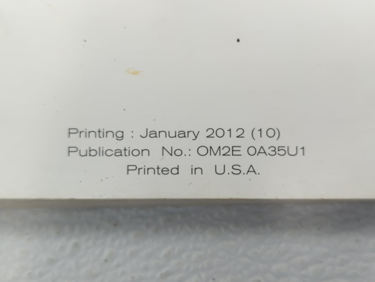 2012 Nissan Maxima Owners Manual Book Guide OEM Used Auto Parts - Oemusedautoparts1.com