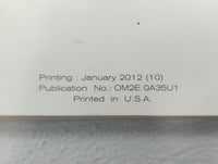 2012 Nissan Maxima Owners Manual Book Guide OEM Used Auto Parts - Oemusedautoparts1.com