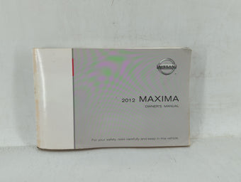 compare product 2012 Nissan Maxima Owners Manual Book Guide OEM Used Auto Parts