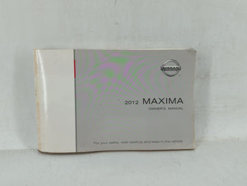 2012 Nissan Maxima Owners Manual Book Guide OEM Used Auto Parts - Oemusedautoparts1.com