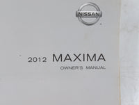 2012 Nissan Maxima Owners Manual Book Guide OEM Used Auto Parts - Oemusedautoparts1.com