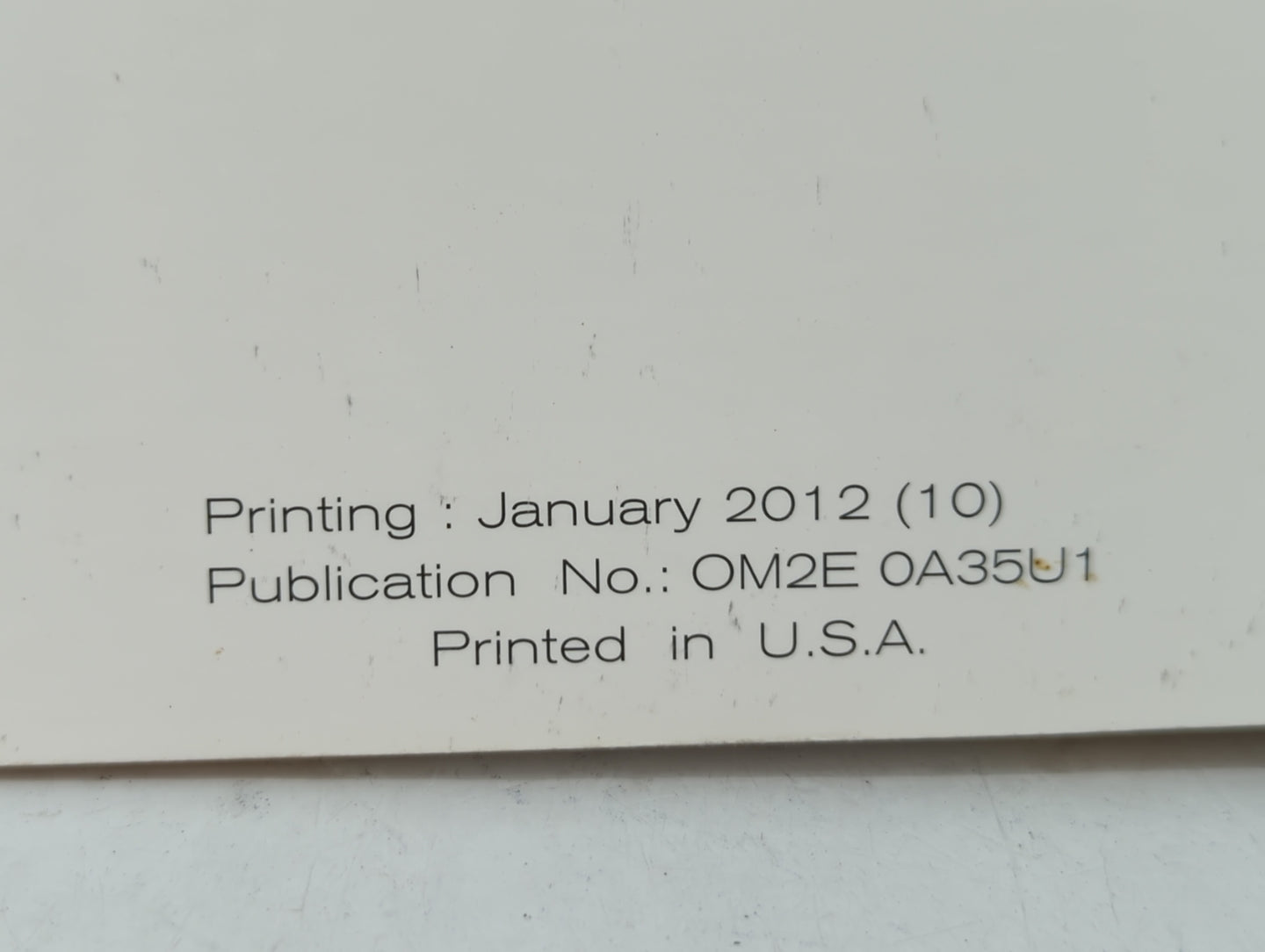 2012 Nissan Maxima Owners Manual Book Guide OEM Used Auto Parts - Oemusedautoparts1.com