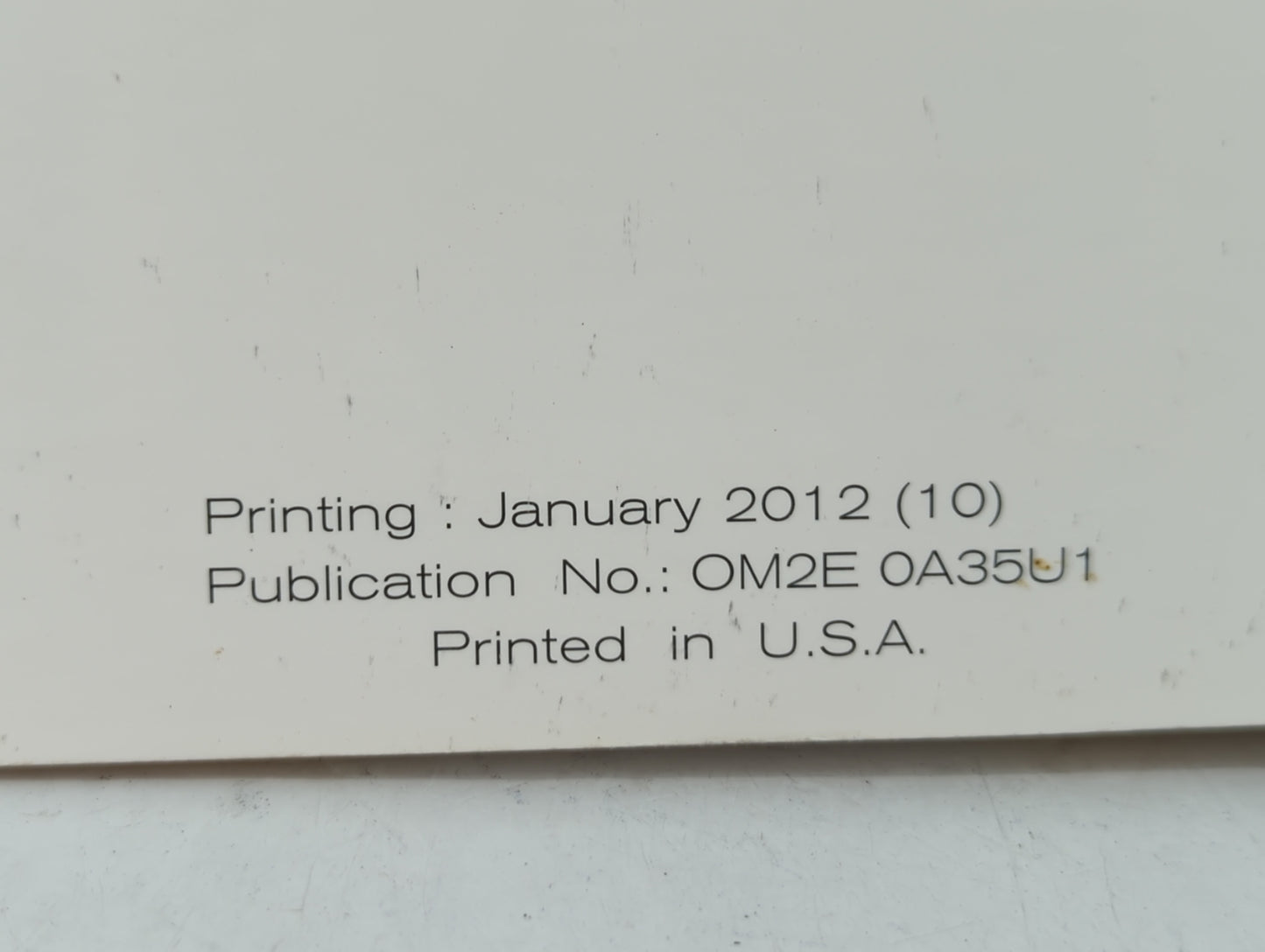 2012 Nissan Maxima Owners Manual Book Guide OEM Used Auto Parts - Oemusedautoparts1.com