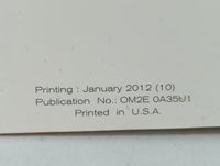 2012 Nissan Maxima Owners Manual Book Guide OEM Used Auto Parts - Oemusedautoparts1.com