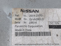 2012-2013 Nissan Maxima Radio AM FM Cd Player Receiver Replacement P/N:2591A ZX77D Fits Fits 2012 2013 OEM Used Auto Parts -